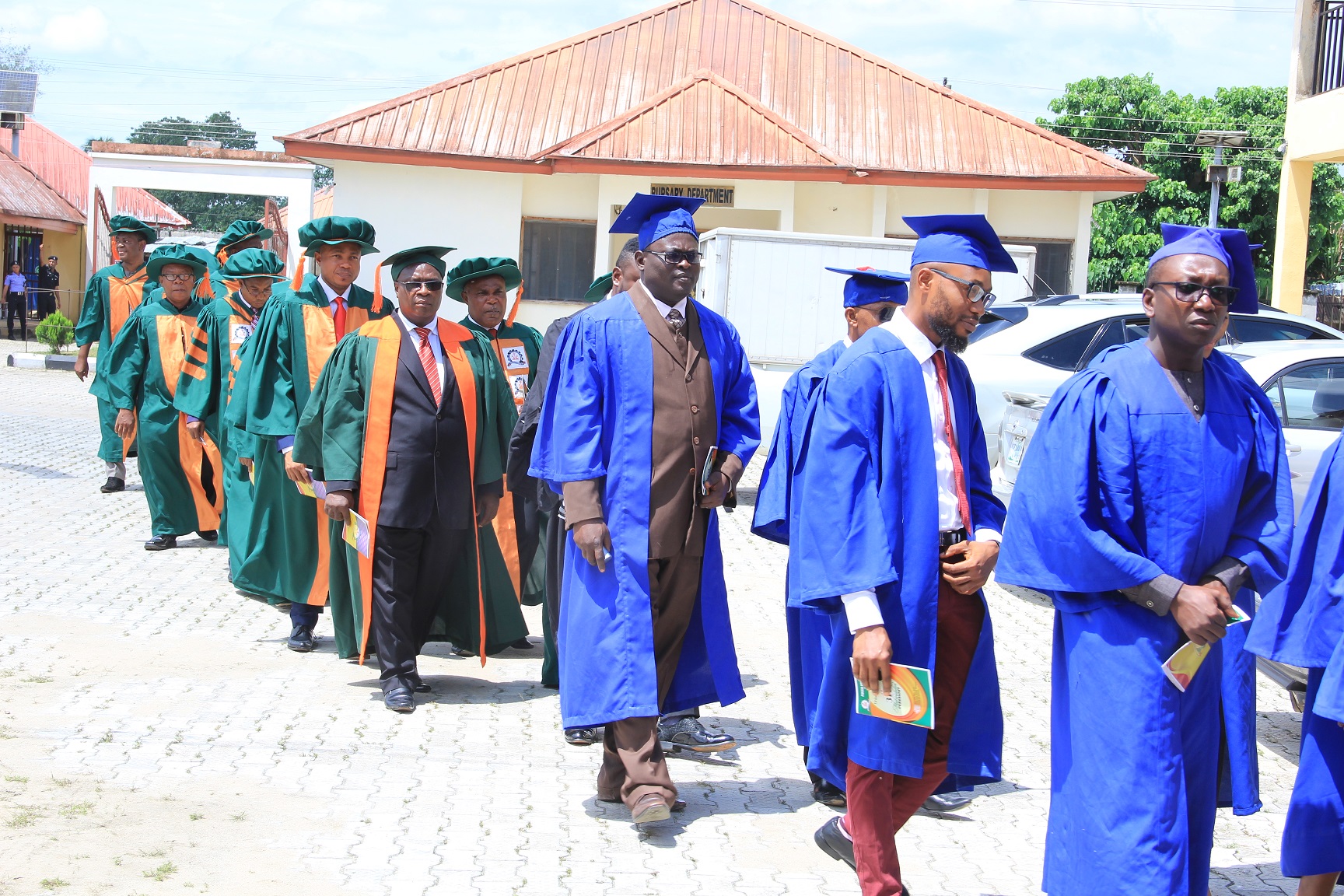 procession of principal staff and members of academic board